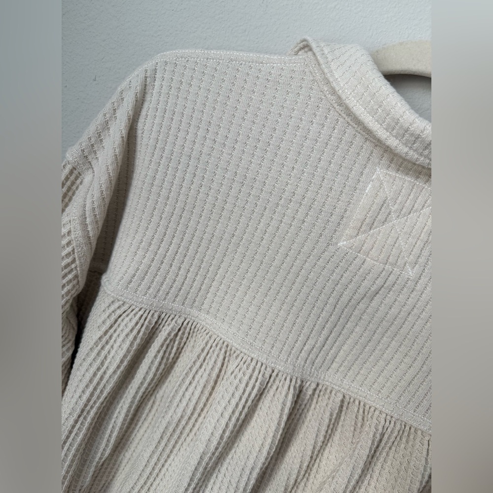 Aerie Waffle Knit Oversized Cropped Shacket Small - Picture 8 of 8